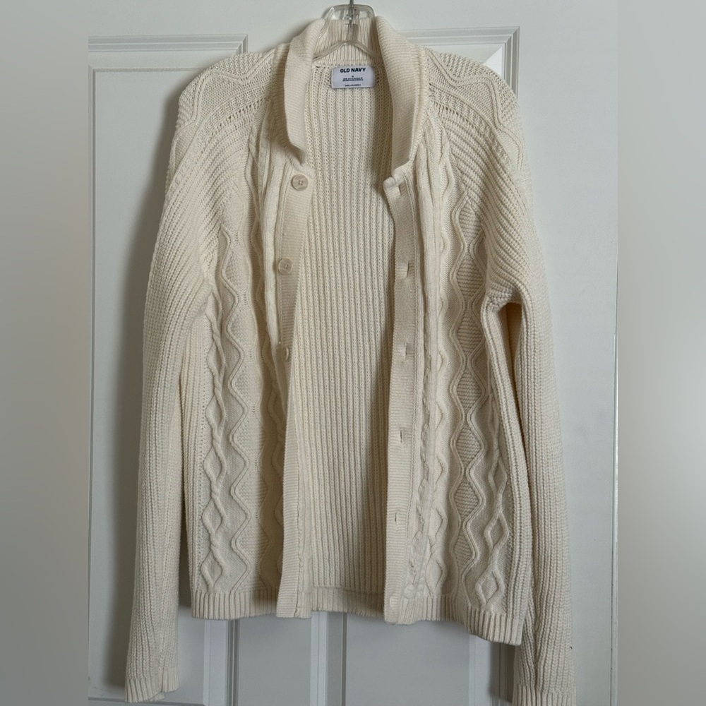 Old navy men’s collared sweater cardigan